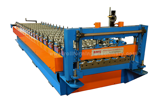1000MM Effective Width Roofing Panel Forming Machine with 7 TONS Hydraulic Decoiler