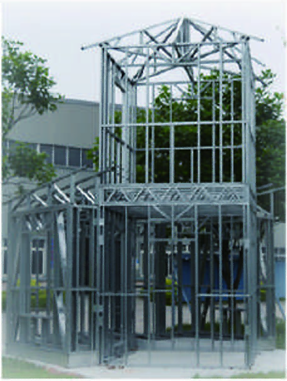 Multi-level light steel building frame sample