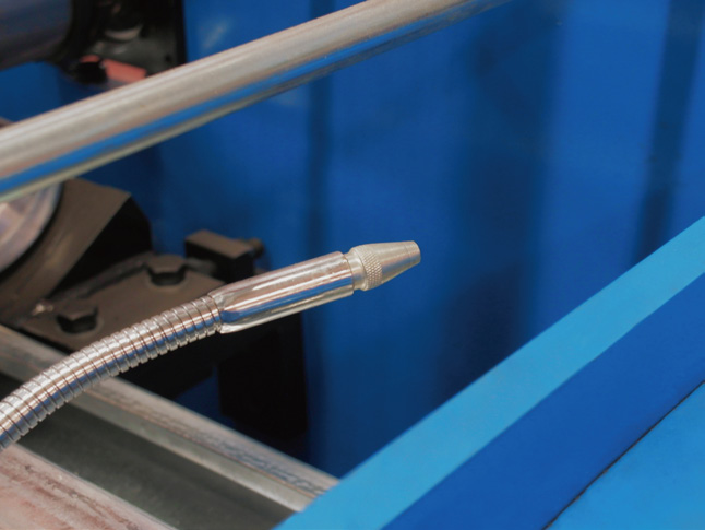 Cooling outlet beside forming equipment