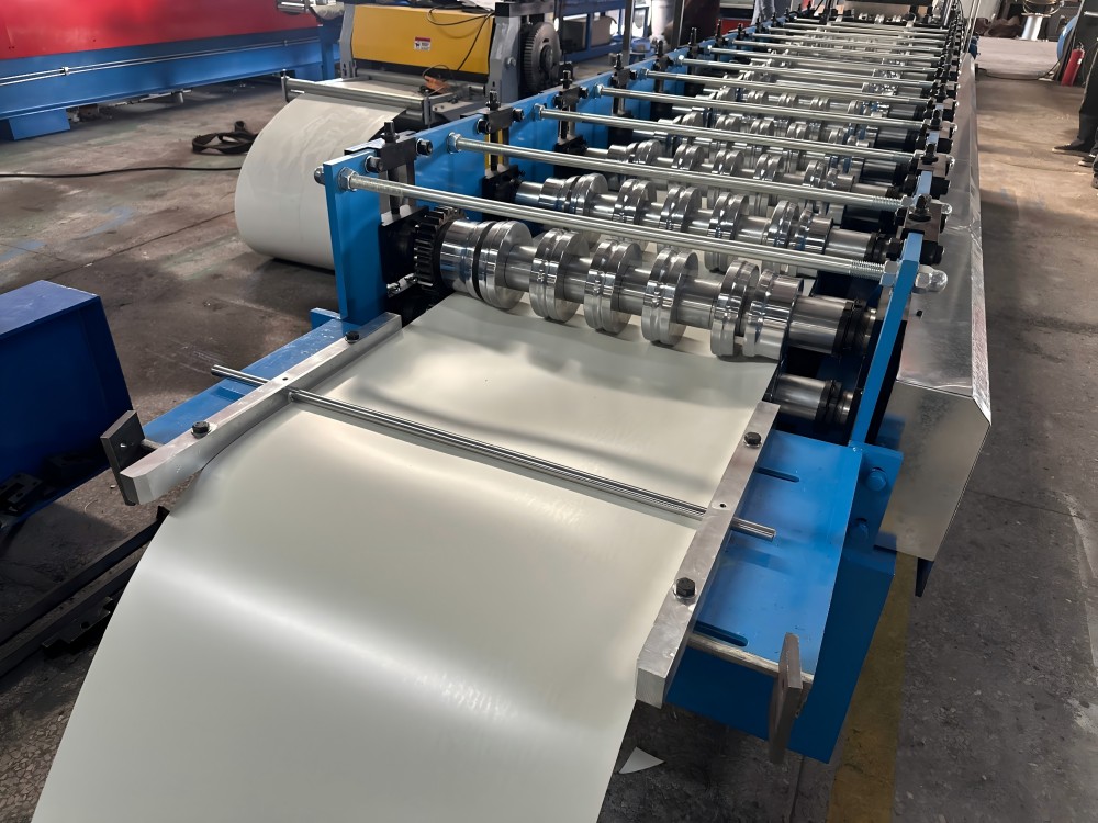 Coil strip entering the BMS forming line